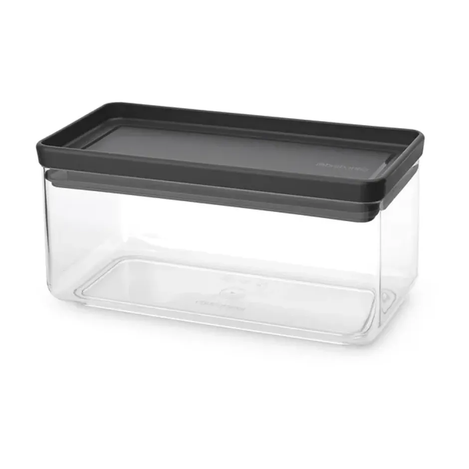 TASTY+ stapelbar burk 1,5 liter, Mörkgrå