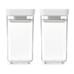 TASTY+ stapelbar burk 2-pack 0,15 L, Ljusgrå