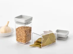 TASTY+ stapelbar burk 2-pack 0,15 L, Ljusgrå