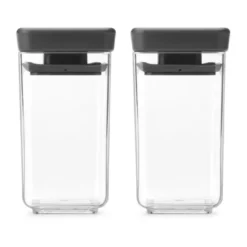 TASTY+ stapelbar burk 2-pack 0,15 L, Mörkgrå