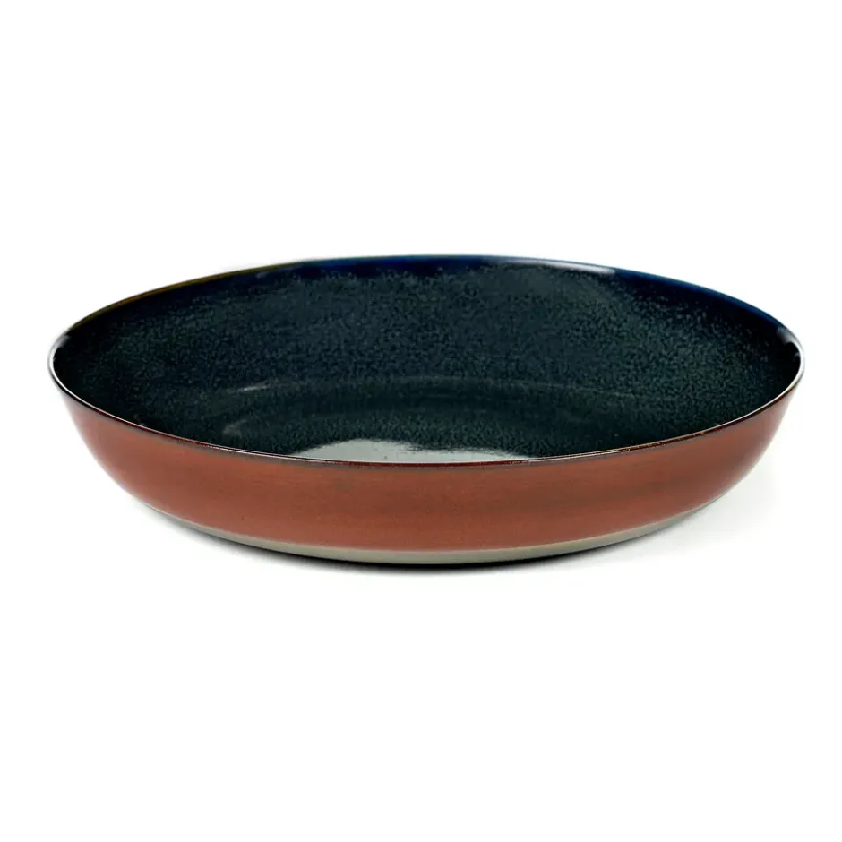 Terres de Rêves tallrik 21 cm, Dark blue-rust