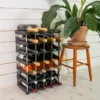 The Swedish Wine Rack Factory vinställ monterat, 30 flaskor-svart furu