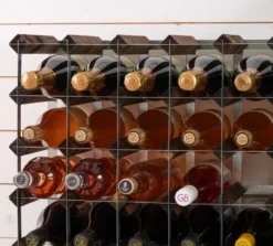 The Swedish Wine Rack Factory vinställ monterat, 16 flaskor-mörkt furu