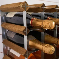 The Swedish Wine Rack Factory vinställ monterat, 16 flaskor-ljust furu
