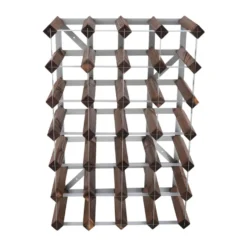 The Swedish Wine Rack Factory vinställ monterat, 30 flaskor-mörkt furu