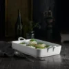 Toulouse lasagnefat vit med handtag, Vit
