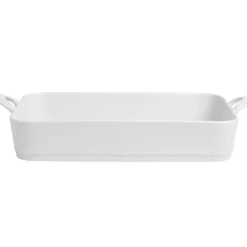 Toulouse lasagnefat vit med handtag, Vit
