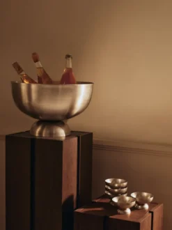 Tumbled champagnekylare, Rostfritt stål