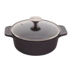 Victoria gryta gjutjärn glaslock pre-seasoned, 1,9 L