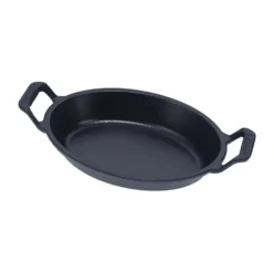 Victoria oval gryta gjutjärn pre-seasoned, 27,1x15,5 cm