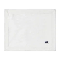 White jacquard cotton bordstablett 40x50 cm, Vit