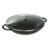 Wok med glaslock Ø37 cm 5,7 L, Svart